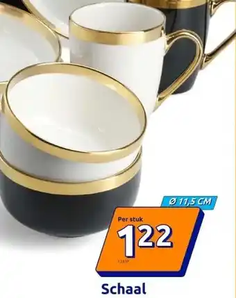 Action Servies met gouden rand Schaal aanbieding