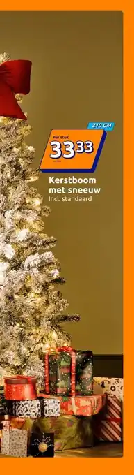 Action Kerstboom met sneeuw aanbieding