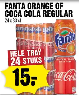 Dirck 3 Fanta orange of coca cola regular aanbieding