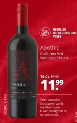 Mitra Apothic California Red Verenigde Staten aanbieding