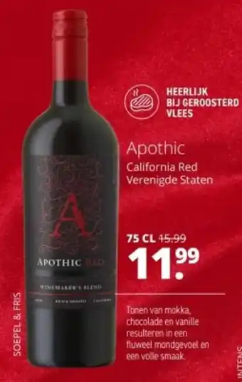 Mitra Apothic California Red Verenigde Staten aanbieding