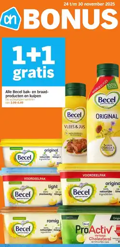 Albert Heijn Alle Becel bak en braadproducten en kuipen aanbieding