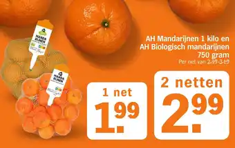 Albert Heijn AH Mandarijnen en AH Biologisch mandarijnen aanbieding