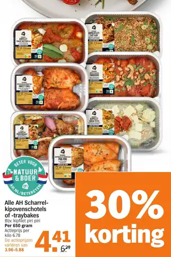 Albert Heijn Alle AH Scharrelkip Ovenschotels of traybakes aanbieding
