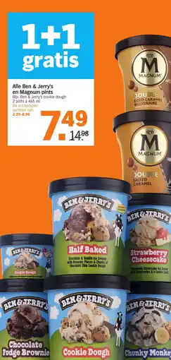 Albert Heijn Alle Ben & Jerry's en Magnum pints aanbieding