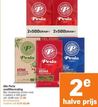 Albert Heijn Alle Perla snelfiltermaling aanbieding