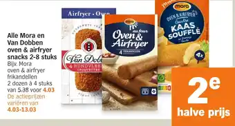 Albert Heijn Alle Mora en Van Dobben oven & airfryer snacks aanbieding