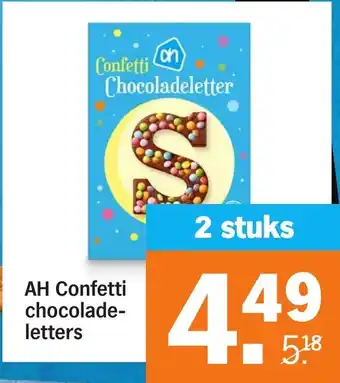 Albert Heijn AH Confetti chocoladeletters aanbieding