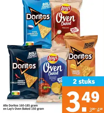 Albert Heijn Alle Doritos en Lay's Oven Baked aanbieding