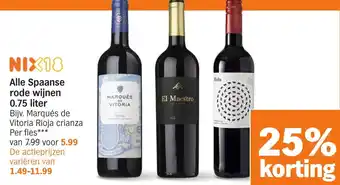 Albert Heijn Alle Spaanse rode wijnen aanbieding