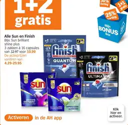 Albert Heijn Alle Sun en Finish aanbieding