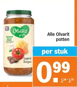 Albert Heijn Alle Olvarit potten aanbieding