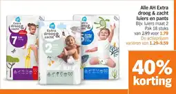 Albert Heijn Alle AH Extra droog & zacht luiers en pants aanbieding