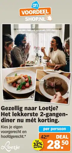 Albert Heijn Het lekkerste 2-gangen- diner nu mét korting aanbieding