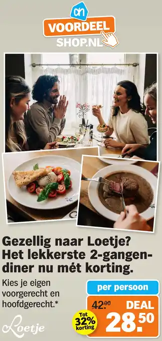 Albert Heijn Het lekkerste 2-gangen- diner nu mét korting aanbieding