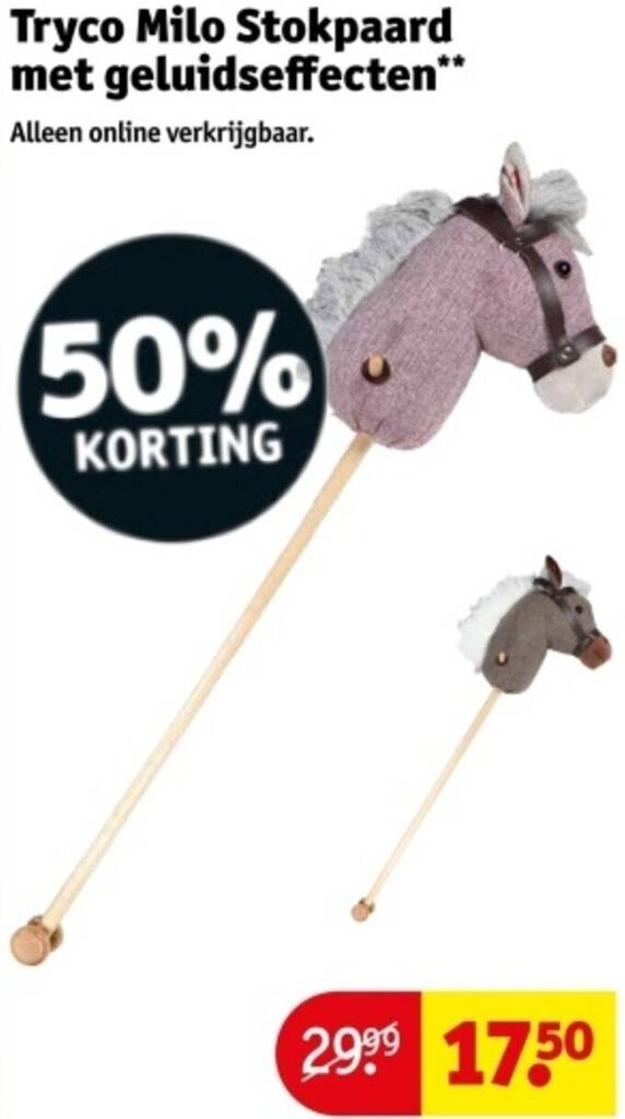 Tryco Roze Stokpaard met Geluid Tryco Roze Stokpaard met Geluid