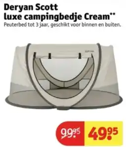 Kruidvat Deryan Scott luxe campingbedje Cream aanbieding