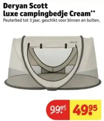 Kruidvat Deryan Scott luxe campingbedje Cream aanbieding