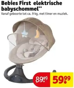 Kruidvat Bebies First elektrische babyschommel aanbieding
