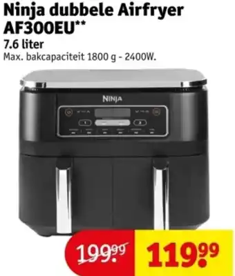 Kruidvat Ninja dubbele Airfryer AF300EU aanbieding