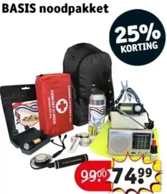 Kruidvat BASIS noodpakket aanbieding