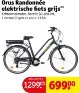 Kruidvat Orus Randonnée elektrische fiets grijs aanbieding