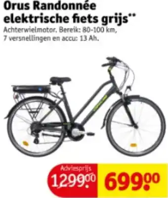Kruidvat Orus Randonnée elektrische fiets grijs aanbieding
