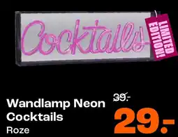 Kwantum Wandlamp Neon Cocktails aanbieding