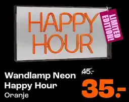 Kwantum Wandlamp Neon Happy Hour aanbieding