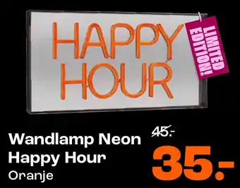 Kwantum Wandlamp Neon Happy Hour aanbieding