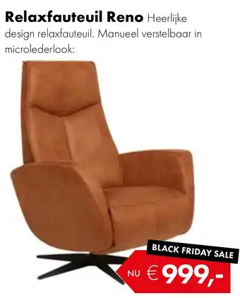 Woonsquare Relaxfauteuil Reno aanbieding