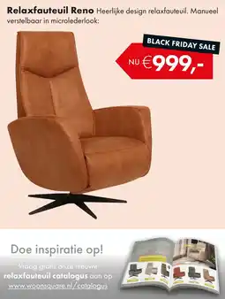 Woonsquare Relaxfauteuil Reno aanbieding