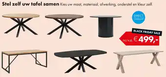 Woonsquare Stel zelf uw tafel samen aanbieding