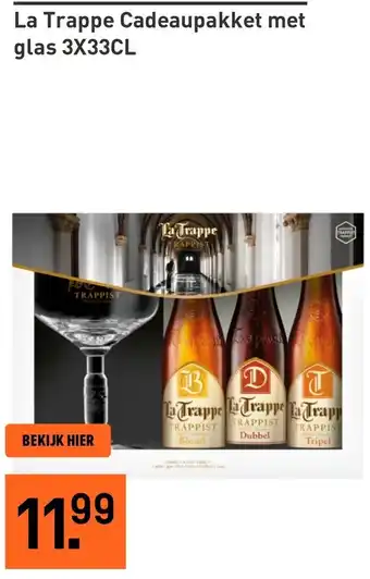 Gall & Gall La Trappe Cadeaupakket met glas aanbieding