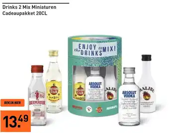 Gall & Gall Drinks 2 Mix Miniaturen Cadeaupakket aanbieding