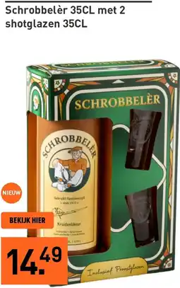 Gall & Gall Schrobbelèr met 2 shotglazen aanbieding