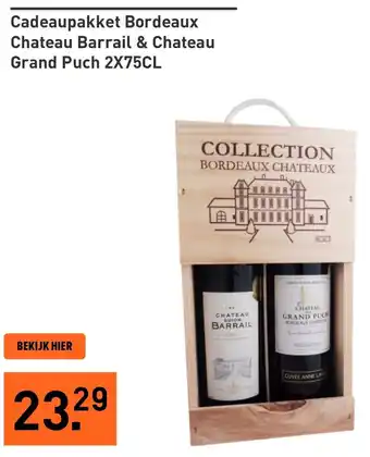 Gall & Gall Cadeaupakket Bordeaux Chateau Barrail & Chateau Grand Puch aanbieding
