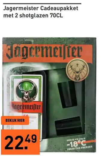 Gall & Gall Jagermeister Cadeaupakket met 2 shotglazen aanbieding