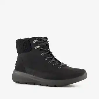 Scapino Skechers On-the-GO Glacial Wide Fit suède veterboots zwart aanbieding