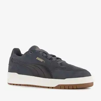 Scapino Puma Shuffle Downtown suede heren sneakers grijs aanbieding