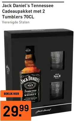 Gall & Gall Jack Daniel's Tennessee Cadeaupakket met 2 Tumblers aanbieding