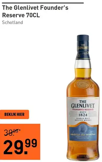 Gall & Gall The Glenlivet Founder's Reserve aanbieding