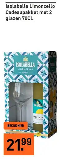 Gall & Gall Isolabella Limoncello Cadeaupakket met 2 glazen aanbieding