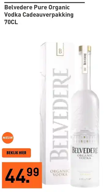 Gall & Gall Belvedere Pure Organic Vodka Cadeauverpakking aanbieding