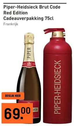 Gall & Gall Piper-Heidsieck Brut Code Red Edition Cadeauverpakking aanbieding