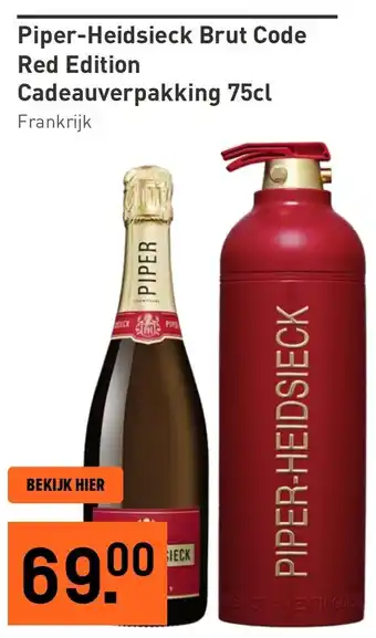 Gall & Gall Piper-Heidsieck Brut Code Red Edition Cadeauverpakking aanbieding