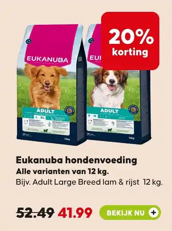 Pets Place Eukanuba hondenvoeding aanbieding
