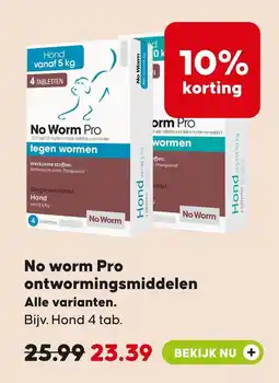 Pets Place No worm Pro ontwormingsmiddelen aanbieding