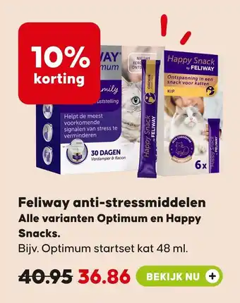 Pets Place Feliway anti-stressmiddelen aanbieding