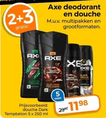 Trekpleister Axe deodorant en douche aanbieding
